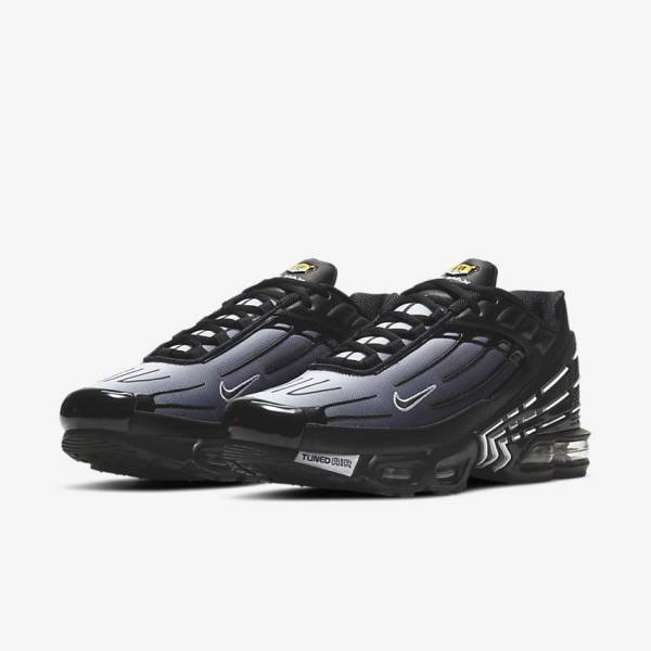 Black / White Men's Nike Air Max Plus III Sneakers | NK352BRL