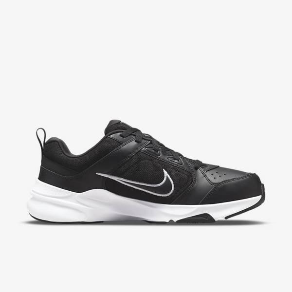 Black / White Men's Nike Defy All Day (Extra Wide) Sneakers | NK860PCS