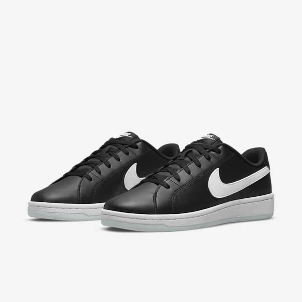 Black / White Men's Nike NikeCourt Royale 2 Next Nature Sneakers | NK293SXH