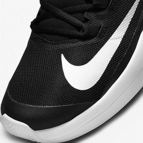 Black / White Men's Nike NikeCourt Vapor Lite Clay Court Tennis Shoes | NK940UGW