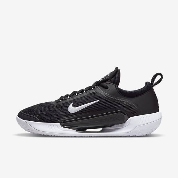 Black / White Men\'s Nike NikeCourt Zoom NXT Hard Court Tennis Shoes | NK432WJR