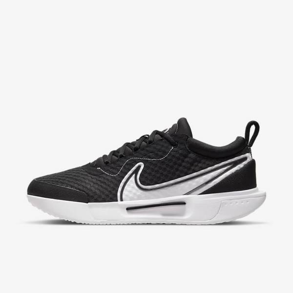 Black / White Men\'s Nike NikeCourt Zoom Pro Hard Court Tennis Shoes | NK473OUV