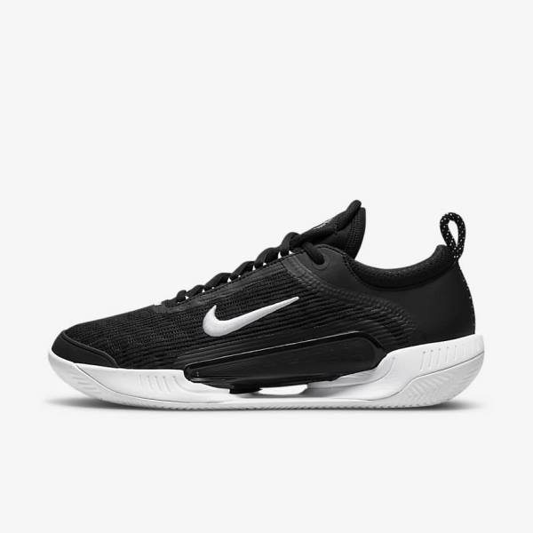 Black / White Men\'s Nike NikeCourt Zoom NXT Clay Court Tennis Shoes | NK741FSC