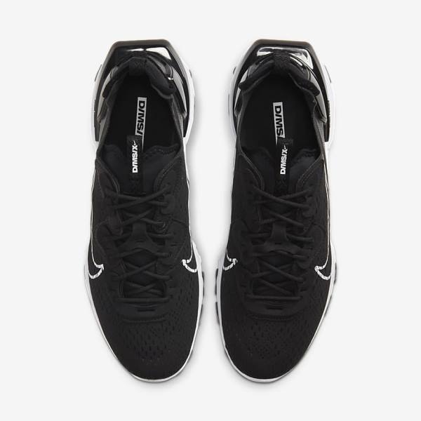 Black / White Men's Nike React Vision Sneakers | NK136OSE