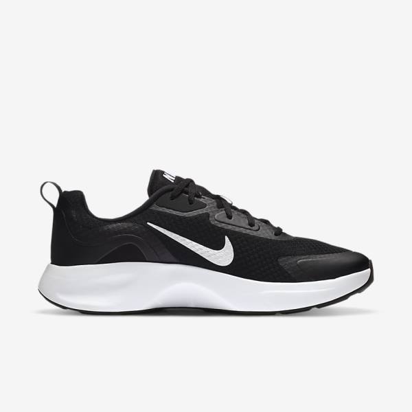 Black / White Men's Nike Wearallday Sneakers | NK205BLT