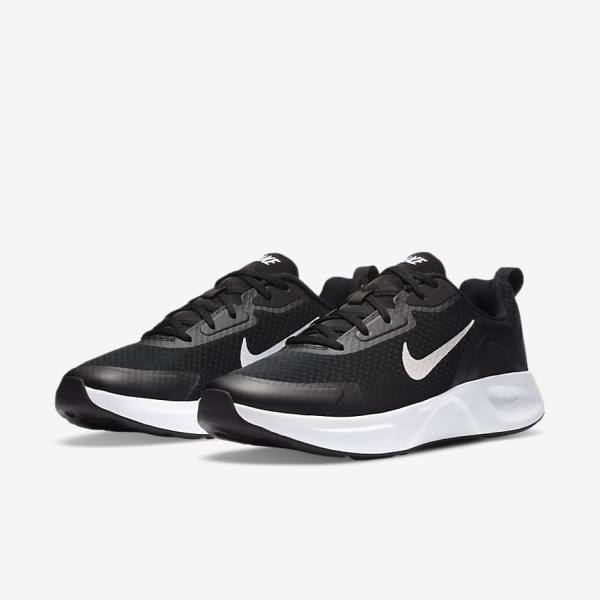 Black / White Men's Nike Wearallday Sneakers | NK205BLT