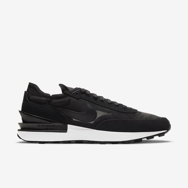 Black / White / Orange / Black Men's Nike Waffle One Sneakers | NK714OVT