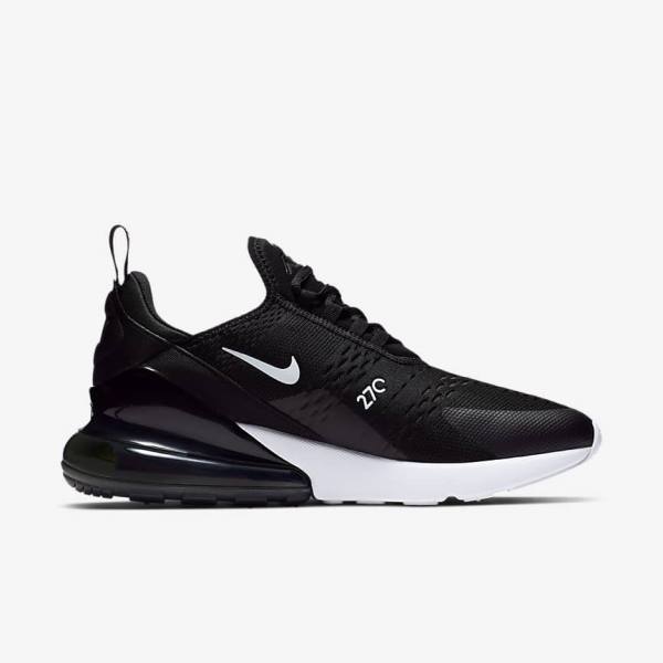 Black / White / Red / Dark Grey Men's Nike Air Max 270 Sneakers | NK648FXD