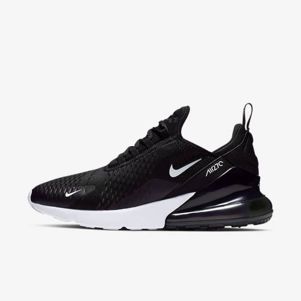 Black / White / Red / Dark Grey Men\'s Nike Air Max 270 Sneakers | NK648FXD