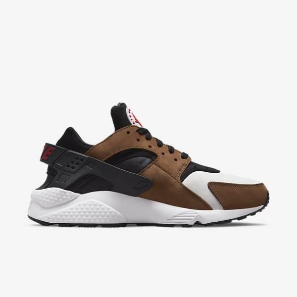 Black / White / Red Men's Nike Air Huarache LE Sneakers | NK192HFC