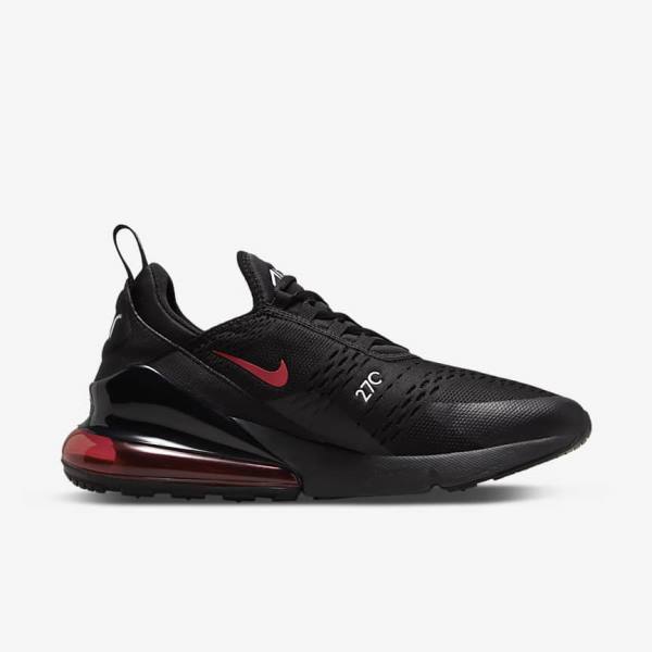 Black / White / Red Men's Nike Air Max 270 Sneakers | NK798FGM