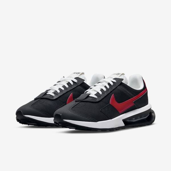 Black / White / Red Men's Nike Air Max Pre-Day Sneakers | NK547XTC