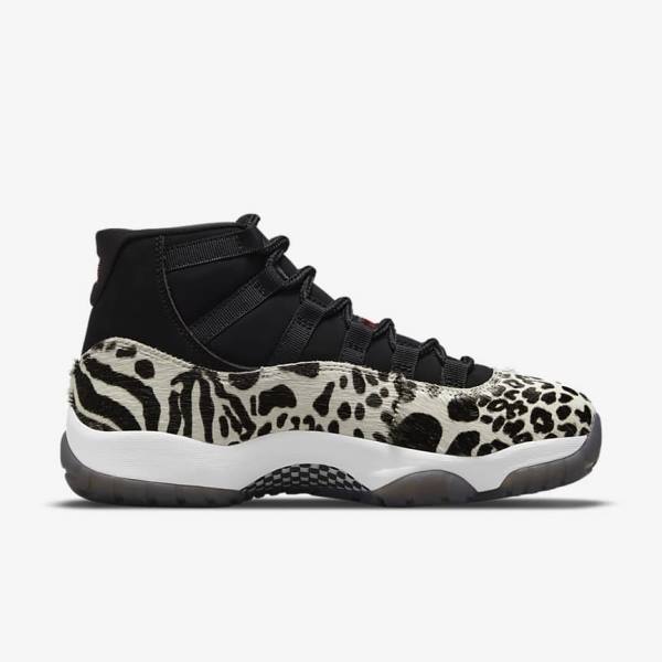 Black / White / Red Women's Nike Air Jordan 11 Retro Sneakers | NK865LDY