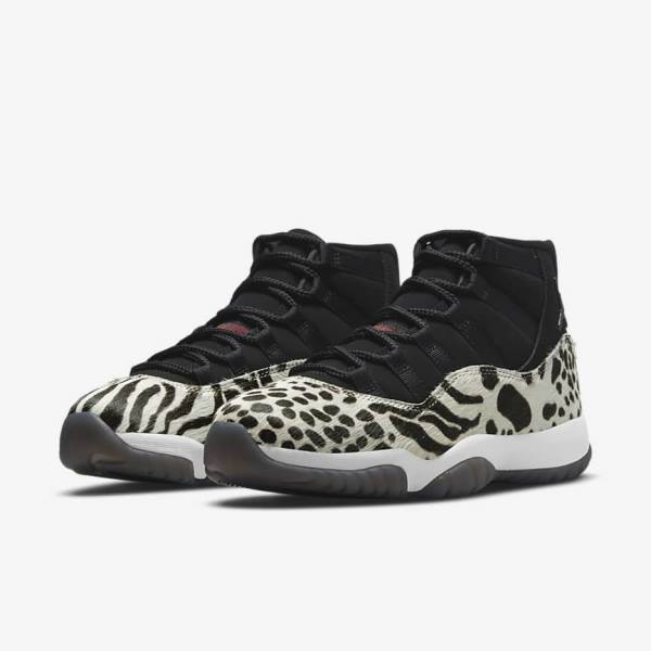 Black / White / Red Women's Nike Air Jordan 11 Retro Sneakers | NK865LDY