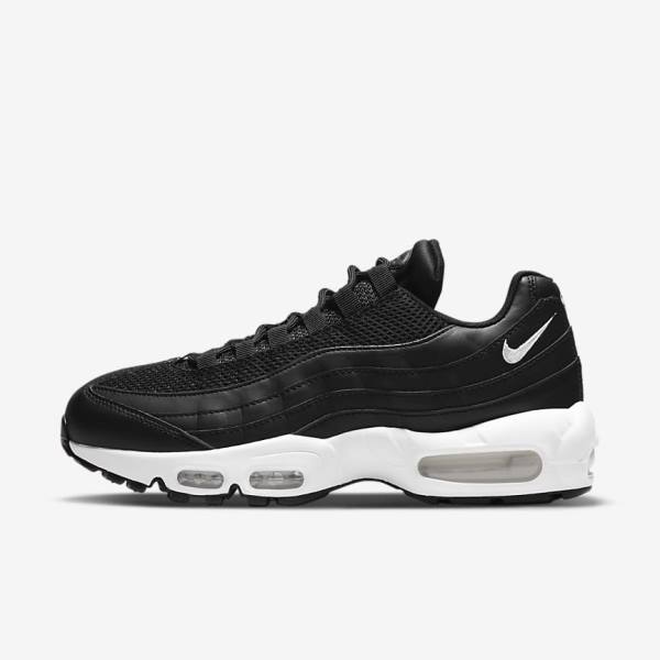 Black / White Women\'s Nike Air Max 95 Sneakers | NK092NXY