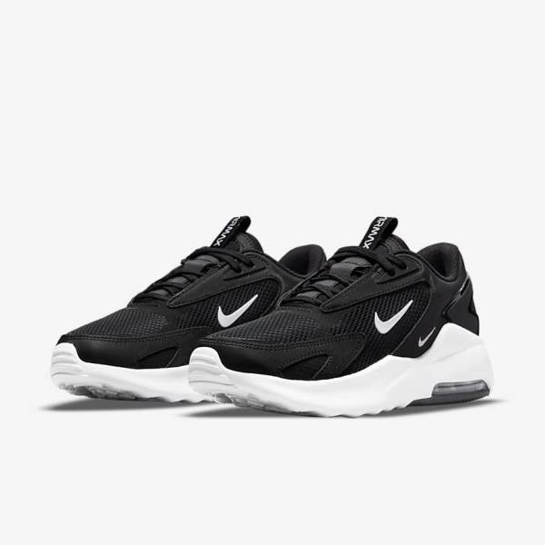 Black / White Women's Nike Air Max Bolt Sneakers | NK037PDU