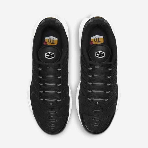 Black / White Women's Nike Air Max Plus Sneakers | NK725UYD