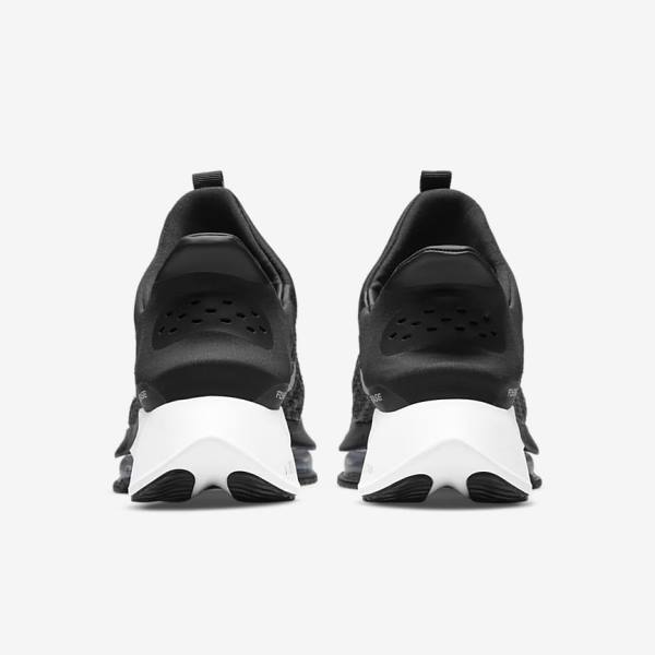 Black / White Women's Nike Air Zoom Tempo NEXT% FlyEase Easy On-Off Road Running Shoes | NK412GMT