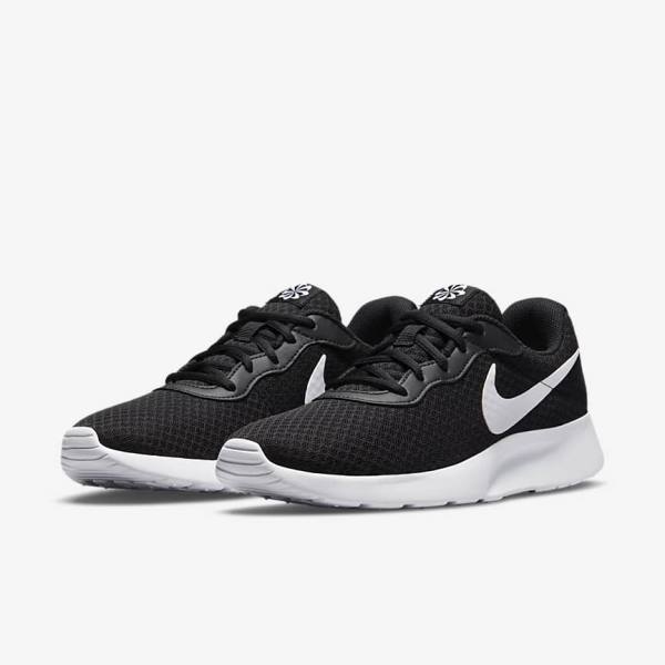 Black / White Women's Nike Tanjun Sneakers | NK246IYS