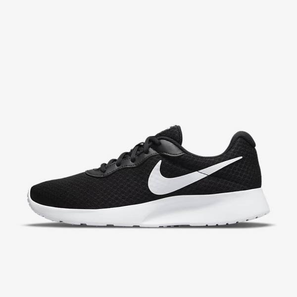 Black / White Women\'s Nike Tanjun Sneakers | NK246IYS