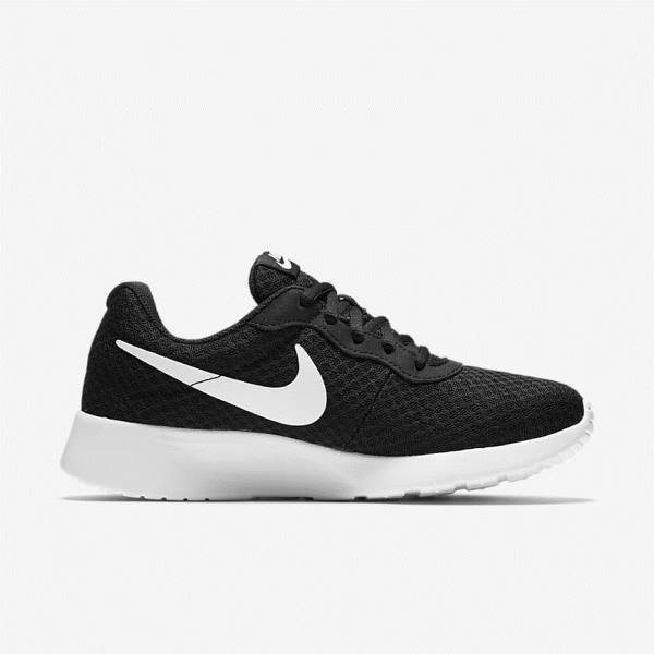 Black / White Women's Nike Tanjun Sneakers | NK935MUO