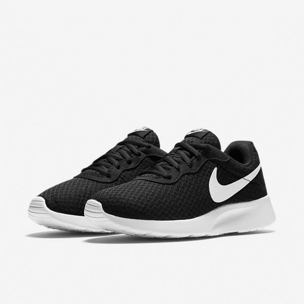 Black / White Women's Nike Tanjun Sneakers | NK935MUO