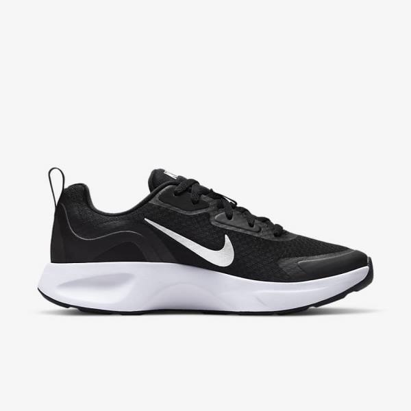 Black / White Women's Nike Wearallday Sneakers | NK769LDZ