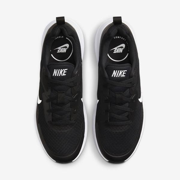 Black / White Women's Nike Wearallday Sneakers | NK769LDZ