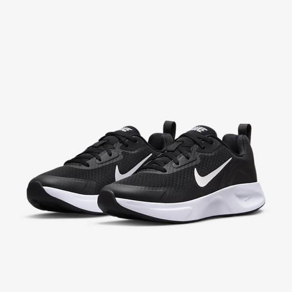 Black / White Women's Nike Wearallday Sneakers | NK769LDZ