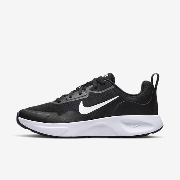 Black / White Women\'s Nike Wearallday Sneakers | NK769LDZ