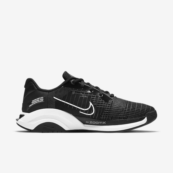 Black / White Women's Nike ZoomX SuperRep Surge Endurance Class Training Shoes | NK623QDV