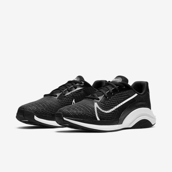 Black / White Women's Nike ZoomX SuperRep Surge Endurance Class Training Shoes | NK623QDV