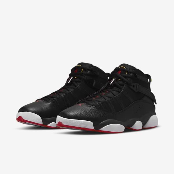 Black / White / Yellow / Red Men's Nike Jordan 6 Rings Jordan Shoes | NK783UNB