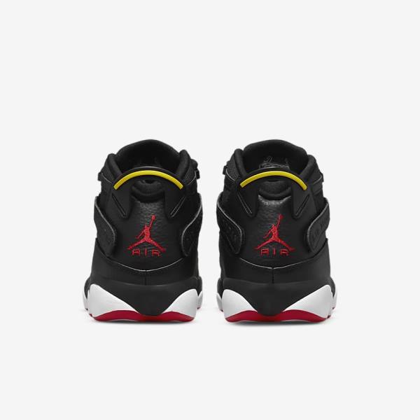 Black / White / Yellow / Red Men's Nike Jordan 6 Rings Jordan Shoes | NK783UNB