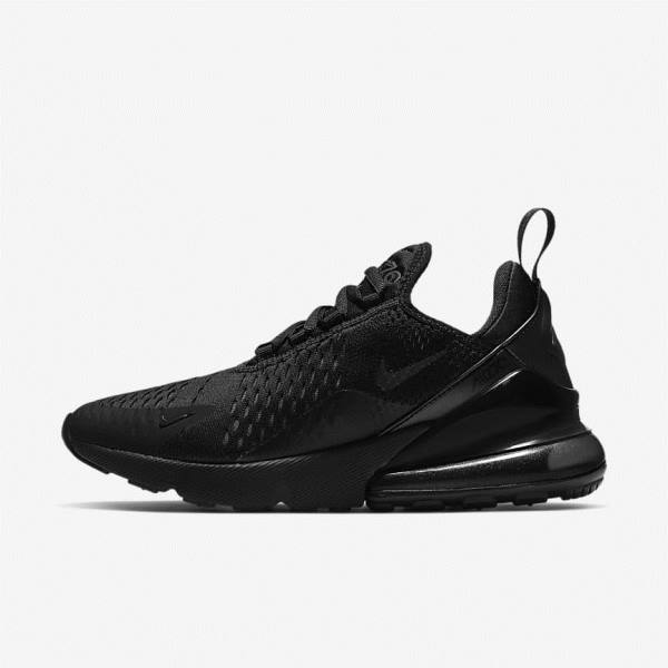 Black Women\'s Nike Air Max 270 Sneakers | NK372EOC