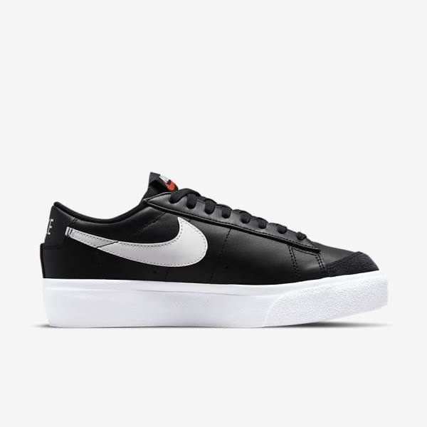 Black Women's Nike Blazer Low Platform Sneakers | NK962JVW