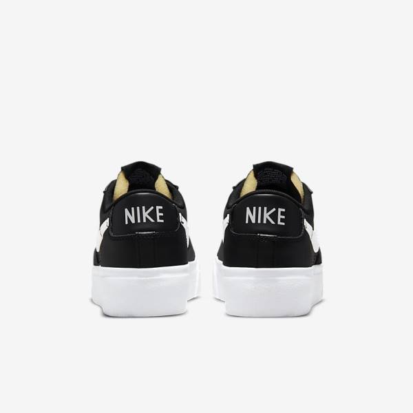 Black Women's Nike Blazer Low Platform Sneakers | NK962JVW