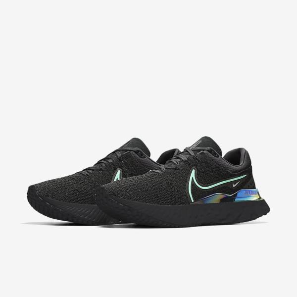 Black Women's Nike React Infinity Run 3 By You Custom Road Running Shoes | NK837MGK