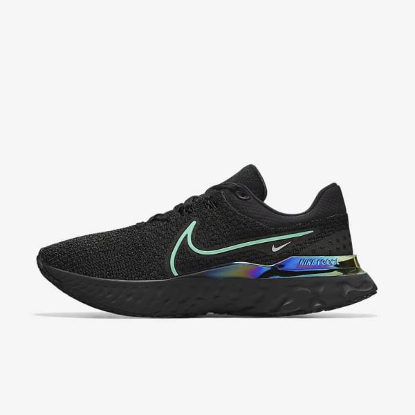 Black Women\'s Nike React Infinity Run 3 By You Custom Road Running Shoes | NK837MGK