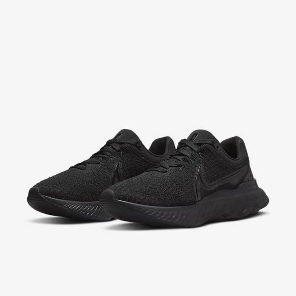 Black Women's Nike React Infinity Run Flyknit 3 Road Running Shoes | NK429ECD