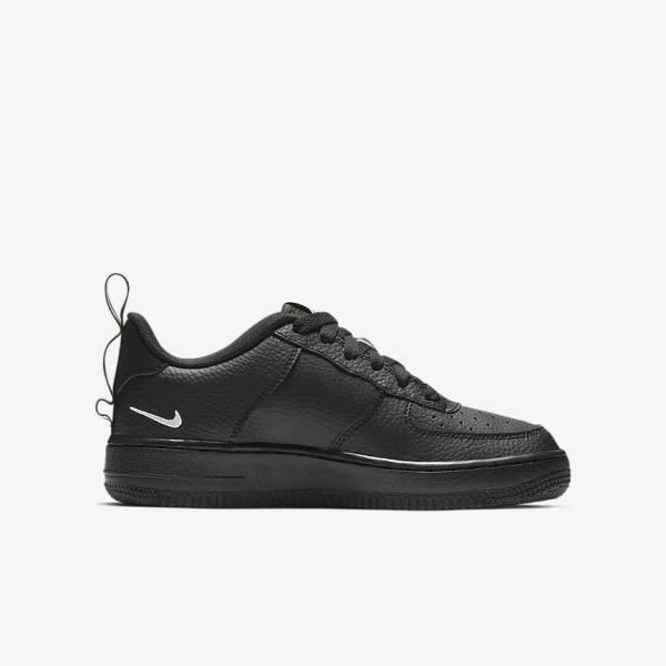 Black / Yellow / White Kids' Nike Air Force 1 LV8 Utility Older Sneakers | NK678YDQ