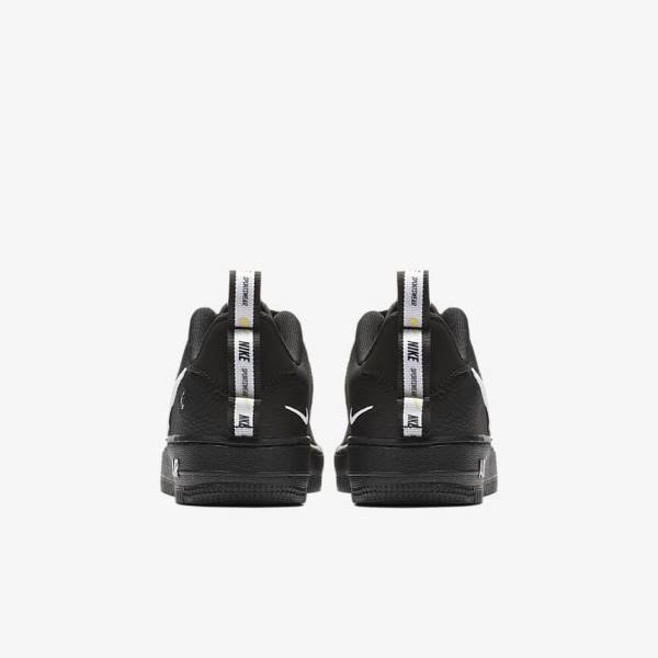 Black / Yellow / White Kids' Nike Air Force 1 LV8 Utility Older Sneakers | NK678YDQ