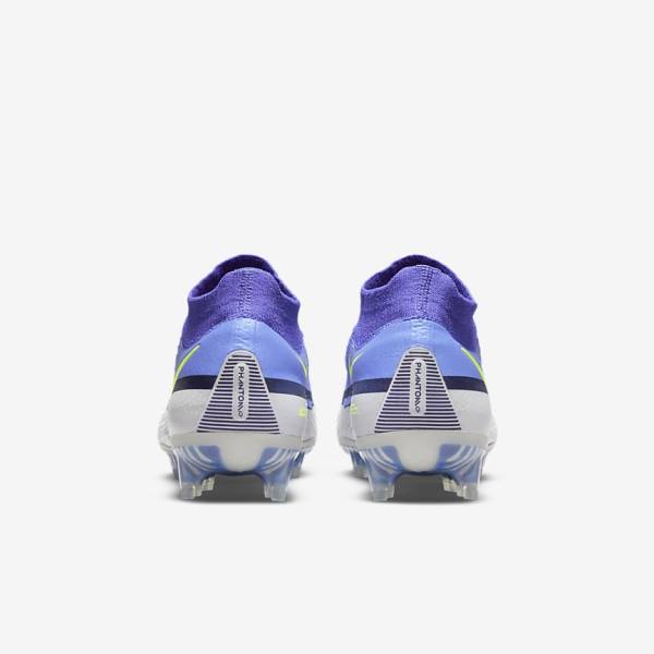 Blue / Grey Men's Nike Phantom GT2 Dynamic Fit Elite FG Firm-Ground Football Shoes | NK947CDM