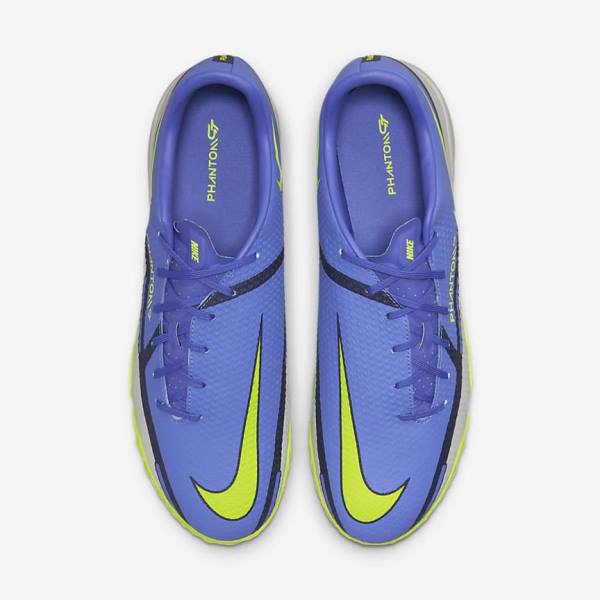 Blue / Grey Women's Nike Phantom GT2 Academy TF Turf Football Shoes | NK096CKY