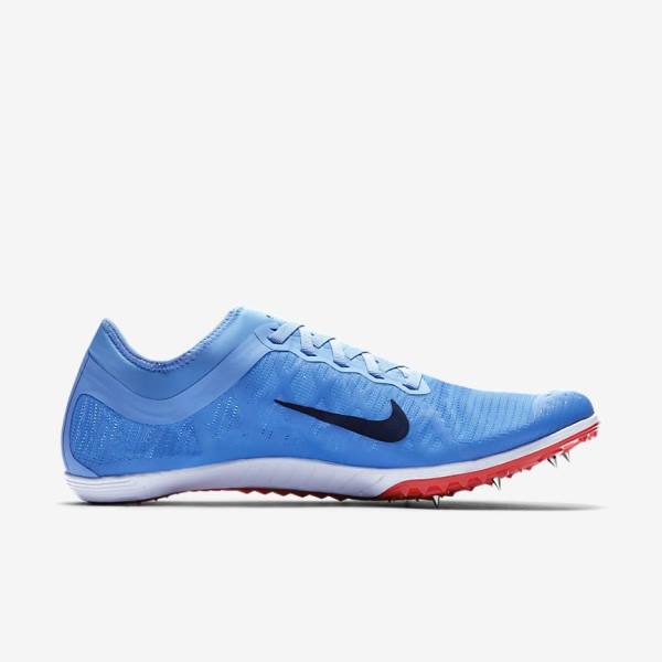 Blue / Light Red / Blue Women's Nike Zoom Mamba 3 Unisex Distance Spike Running Shoes | NK395ZHT