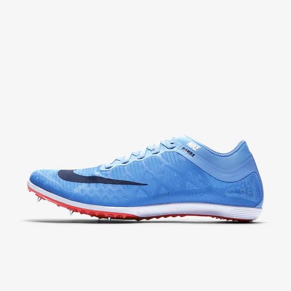 Blue / Light Red / Blue Women\'s Nike Zoom Mamba 3 Unisex Distance Spike Running Shoes | NK395ZHT