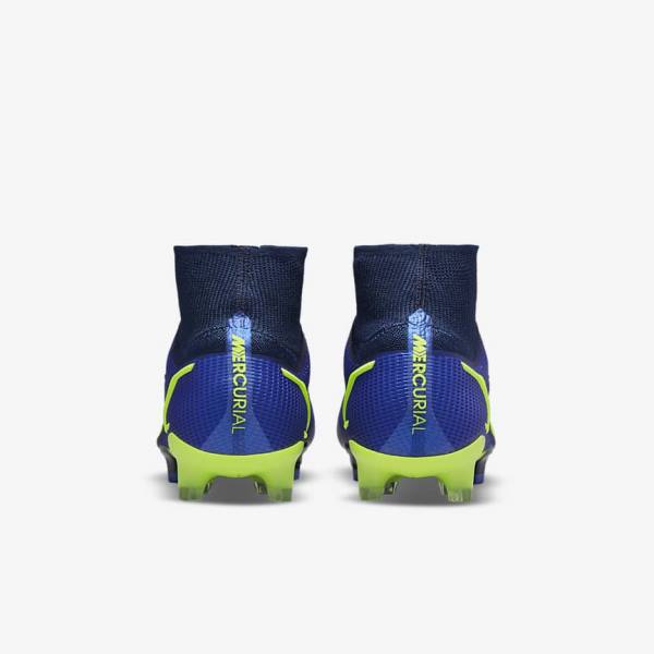 Blue Men's Nike Mercurial Superfly 8 Elite FG Firm-Grounds Football Shoes | NK390RAO