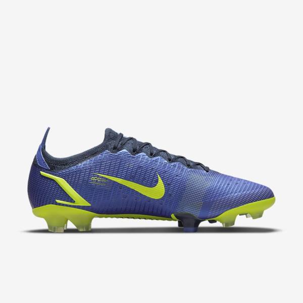 Blue Men's Nike Mercurial Vapor 14 Elite FG Firm-Ground Football Shoes | NK157DYA