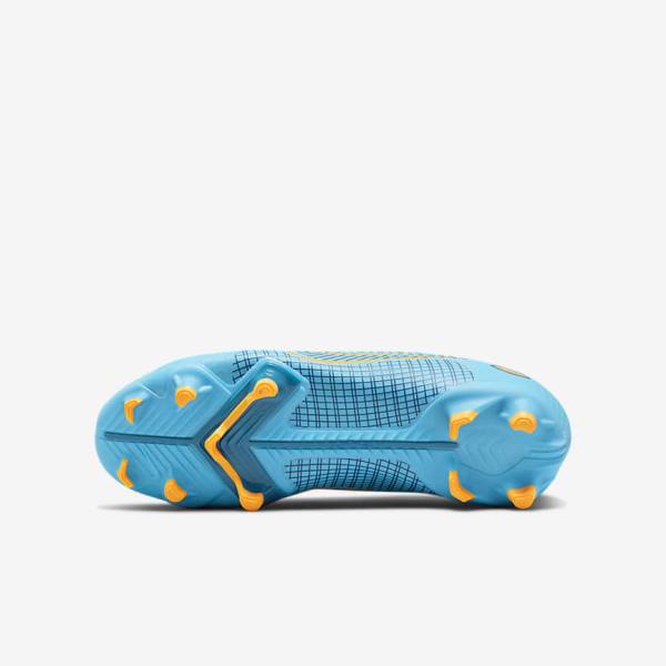 Blue / Orange Kids' Nike Jr. Mercurial Vapor 14 Academy MG Older Multi-Ground Football Shoes | NK593WMH