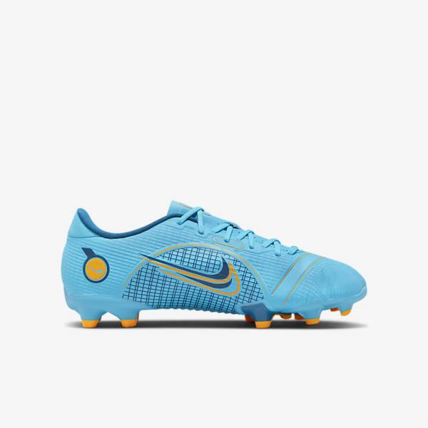 Blue / Orange Kids' Nike Jr. Mercurial Vapor 14 Academy MG Older Multi-Ground Football Shoes | NK593WMH